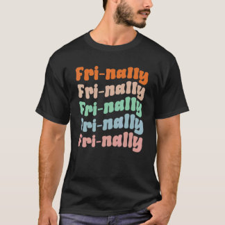 Frauen Freitags Ein Vintage Lehrer Zurück Zur Schu T-Shirt