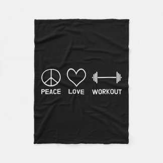 Frauen Frieden Liebe Workout Motivationsfitness-Sp Fleecedecke