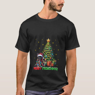 Frauen Frohe Frenchmas Französische Bulldogge Weih T-Shirt