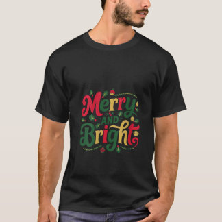 Frauen frohe und helle Weihnachtsfeier Verlasst Sp T-Shirt
