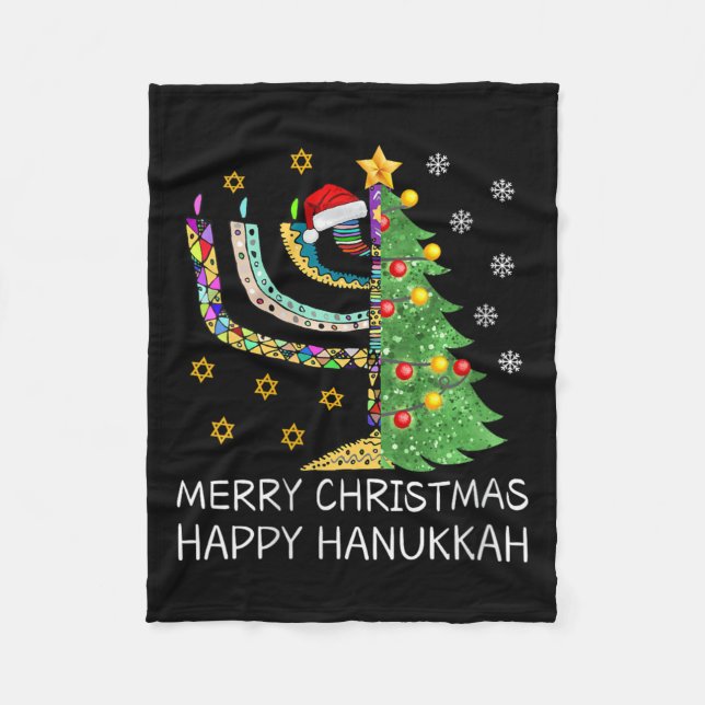 Frauen frohe Weihnachten glücklich Hanukkah jüdisc Fleecedecke (Vorderseite)