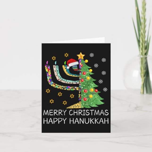 Frauen frohe Weihnachten glücklich Hanukkah jüdisc Karte (Vorderseite)