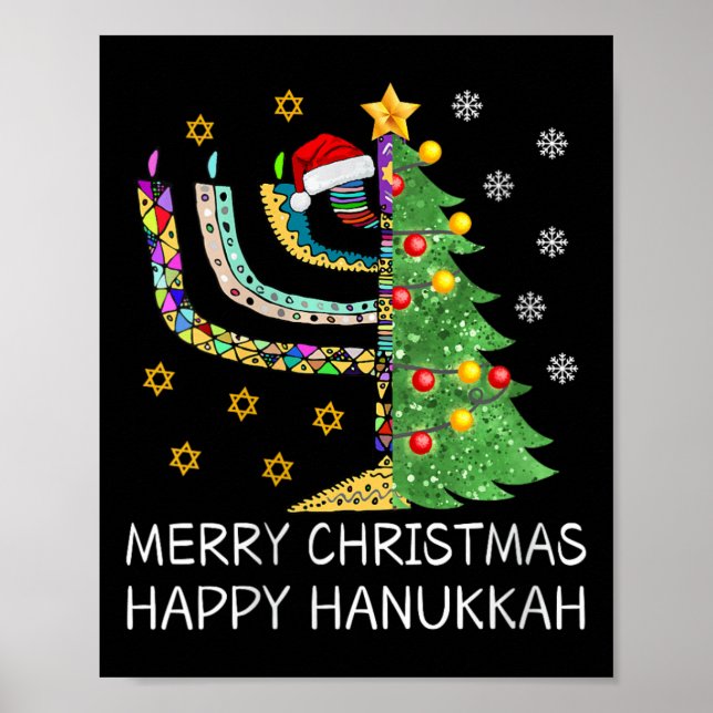Frauen frohe Weihnachten glücklich Hanukkah jüdisc Poster (Vorne)