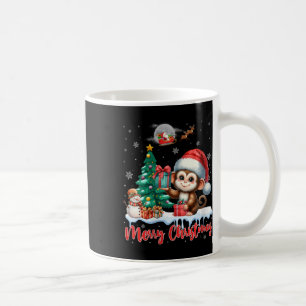 Frauen Frohe Weihnachten Niedlichen Affen Weihnach Kaffeetasse