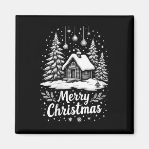 Frauen frohe Weihnachts-Haus Niedlich Matching Fam Magnet