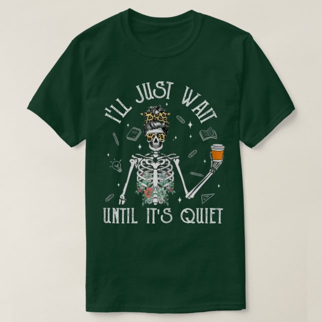 Frauen Funny Halloween Teacher Women Skeleton Dri T-Shirt (Design vorne)