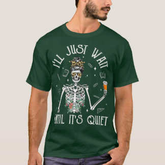 Frauen Funny Halloween Teacher Women Skeleton Dri T-Shirt