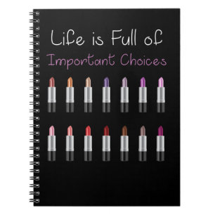 Frauen Funny Lipstick wichtige Lebenschancen Notizblock
