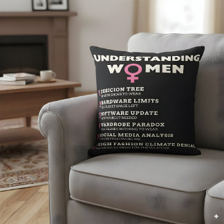 Frauen Funny Meme Humorale Wohngestaltung verstehe Kissen