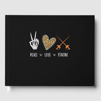 Frauen Funny Peace Liebe Fencing Apparel Gift for Gästebuch