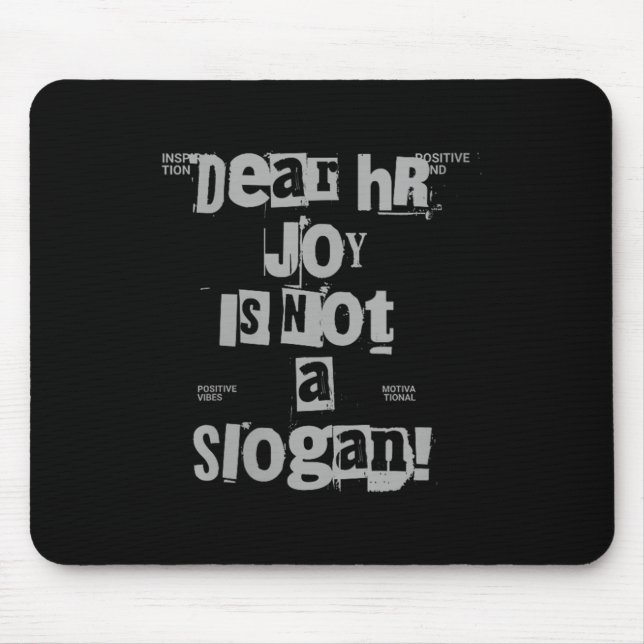 Frauen Funny Work T-Shirt Liebe HR, Joy ist kein S Mousepad (Vorne)