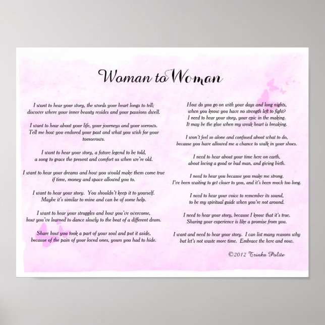 Frauen für Frauen ©2012 by Trinka Polite (Plakat) Poster (Vorne)