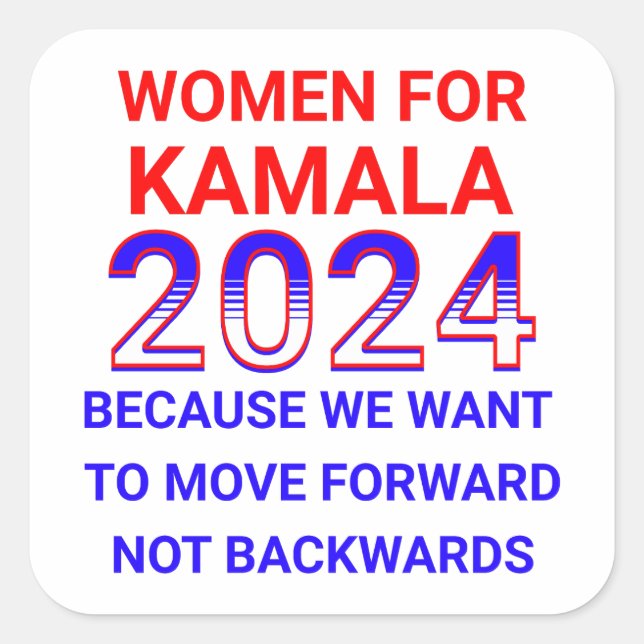 Frauen für Kamala Harris 2024 Wahl Quadratischer Aufkleber (Vorderseite)