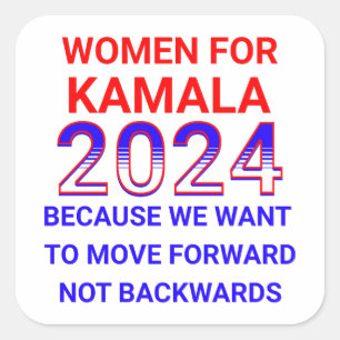 Frauen für Kamala Harris 2024 Wahl Quadratischer Aufkleber