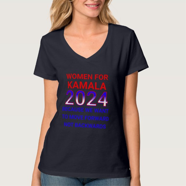 Frauen für Kamala Harris 2024 Wahl T-Shirt (Vorderseite)