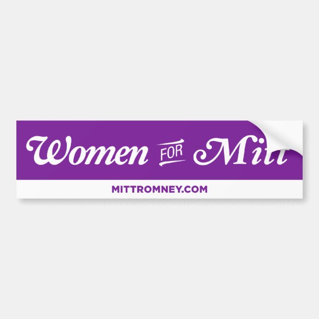 Frauen für Mitt Romney Autoaufkleber (lila) (Vorne)
