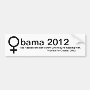 Frauen für Obama Autoaufkleber