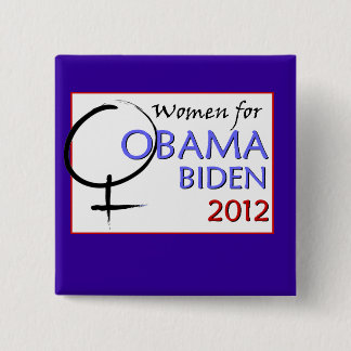 Frauen für Obama--Bidenknopf Button