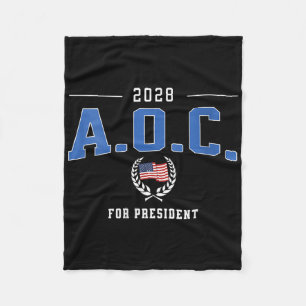 Frauen für Präsident Alexandria Ocasio-co 2028 Fleecedecke