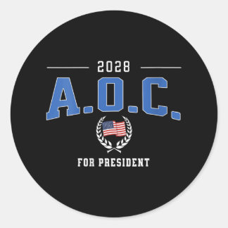 Frauen für Präsident Alexandria Ocasio-co 2028 Runder Aufkleber
