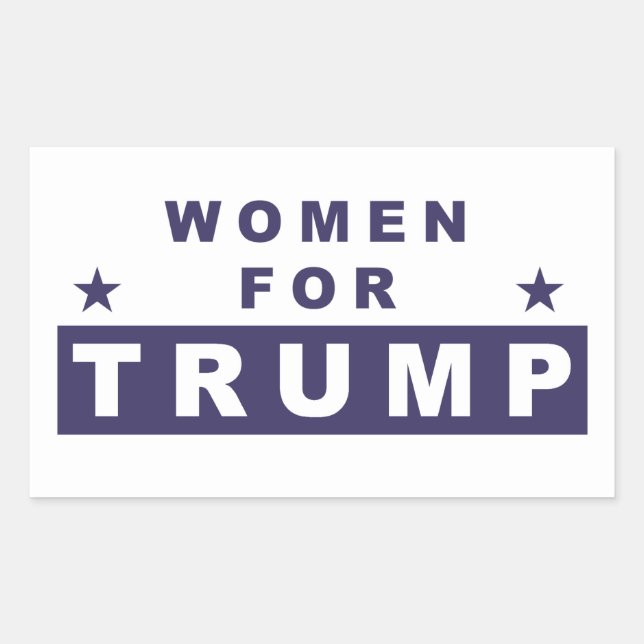 Frauen für Trump 2016 Rechteckiger Aufkleber (Vorderseite)