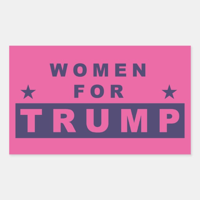 Frauen für Trump 2016 Rechteckiger Aufkleber (Vorderseite)