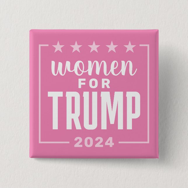 Frauen für Trump - rosa Design 2024 Button (Vorderseite)