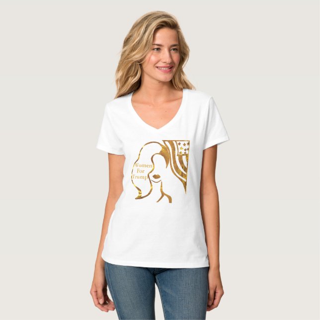 FRAUEN FÜR TRUMP T-Shirt (Vorderseite Vollansicht)