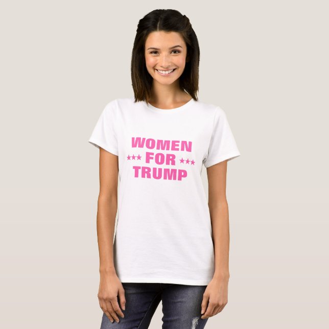 Frauen für Trump-Wahl MAGA Pink T-Shirt (Vorne ganz)