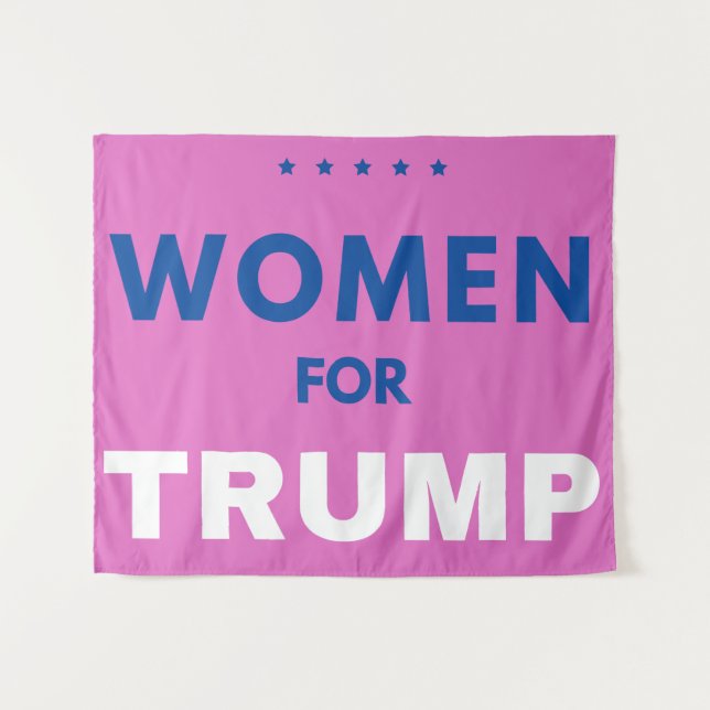 Frauen für Trump Wandteppich (Vorderseite (Horizontal))