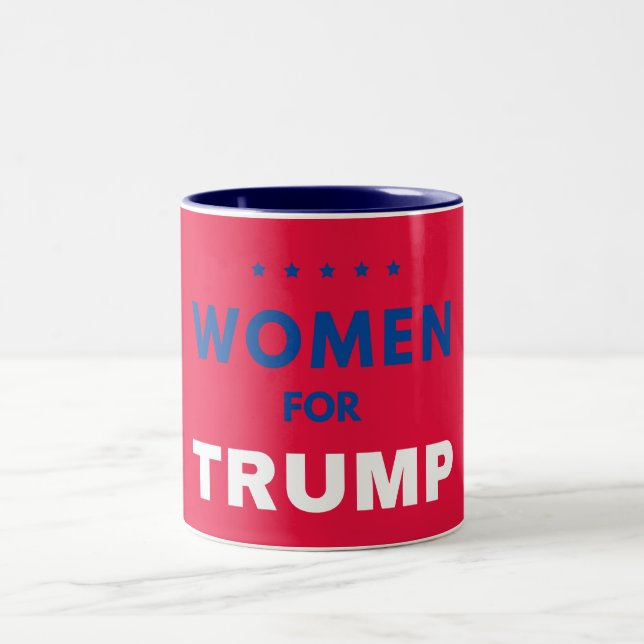 Frauen für Trump Zweifarbige Tasse (Mittel)