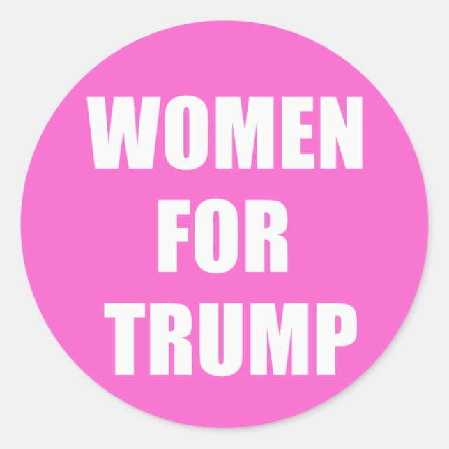 Frauen für Trumpf Runder Aufkleber (Vorderseite)