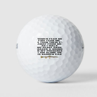 Frauen fürchten mich, Fische fürchten mich Golfball