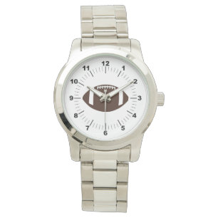 Frauen Fußball Oversized Silver Bracelet Watch Armbanduhr