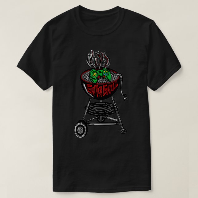 Frauen Gamer Grill VNeck T-Shirt (Design vorne)