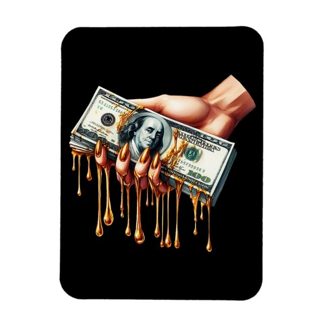 Frauen geben 100-Dollar-Schein liquides Gold tropf Magnet (Vertikal)