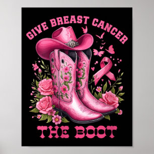 Frauen geben Brustkrebs den Laufpass Cowgirl Krebs Poster