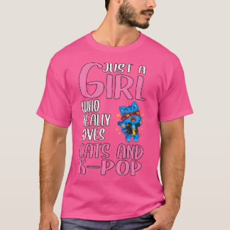 Frauen geben nur ein Mädchen, das Katzen und Katze T-Shirt