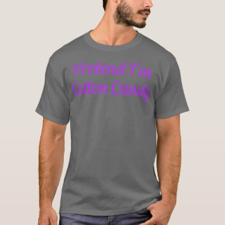Frauen geben vor, im Cotton Candy zu sein, einfach T-Shirt