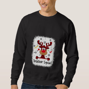 Frauen geblasen Lehrerin Squad Reindeer Funny Teac Sweatshirt