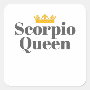 Frauen Geboren im November Skorpio Königin Scorpio Quadratischer Aufkleber