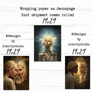 Frauen Gebrochen Aber Wieder Ganz Wrapping Decoupa Geschenkpapier Set