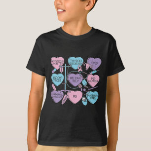 Frauen Geburtshilfe Valentinstag Krankenschwester  T-Shirt