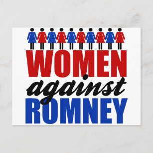 Frauen gegen Romney Postkarte