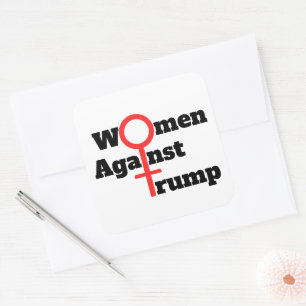 Frauen gegen Trump Quadratischer Aufkleber