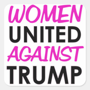 Frauen gegen Trump Quadratischer Aufkleber