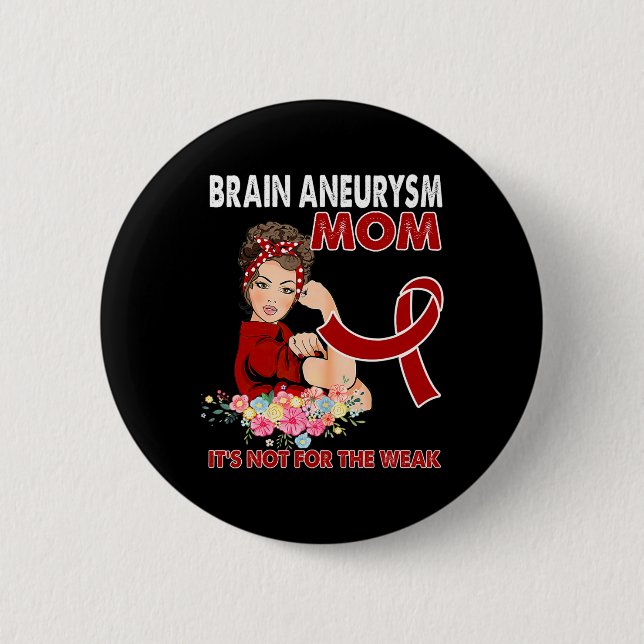 Frauen Gehirnaneurysma Sensibilisierungskampagne Button (Vorderseite)