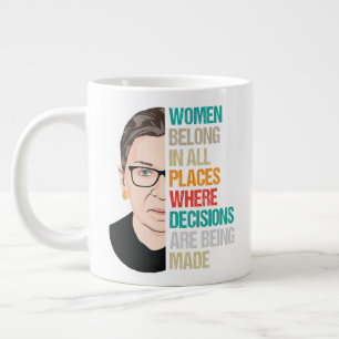 Frauen gehören an allen Orten, an denen Entscheid Jumbo-Tasse