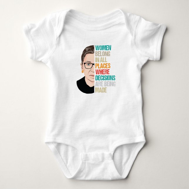 Frauen gehören an allen Orten, an denen Entscheidu Baby Strampler (Vorderseite)