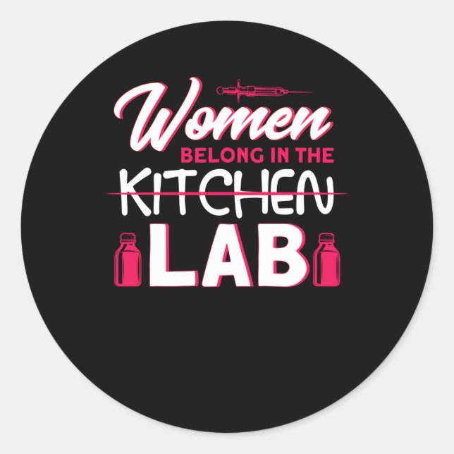 Frauen gehören in den Labrador Runder Aufkleber (Vorderseite)